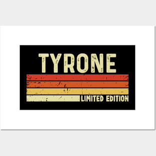 Tyrone Name Vintage Retro Limited Edition Gift Posters and Art